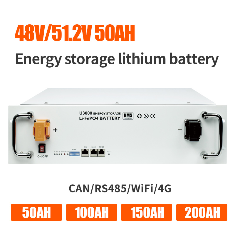 2,4kwh energilagringsbatteri Litiumjärnfosfat 50Ah 48V